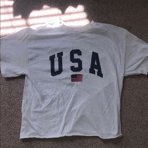 White Brandy Melville “USA” Tee